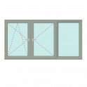 Dreiteiliges Fenster Dreh/Kipp + Dreh + Fix im Rahmen - IDEAL 5000 Bild 1
