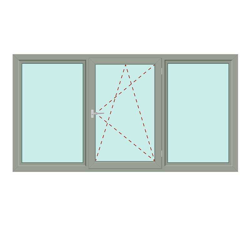 Dreiteiliges Fenster Fix im Rahmen + Dreh/Kipp + Fix im Rahmen/rechts - bluEvolution 82 Bild 1