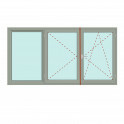 Dreiteiliges Fenster Fix im Rahmen + Stulp/links - bluEvolution 92 Bild 1