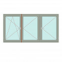 Dreiteiliges Fenster mit Stulp + Dreh/rechts - IDEAL 8000 Bild 1