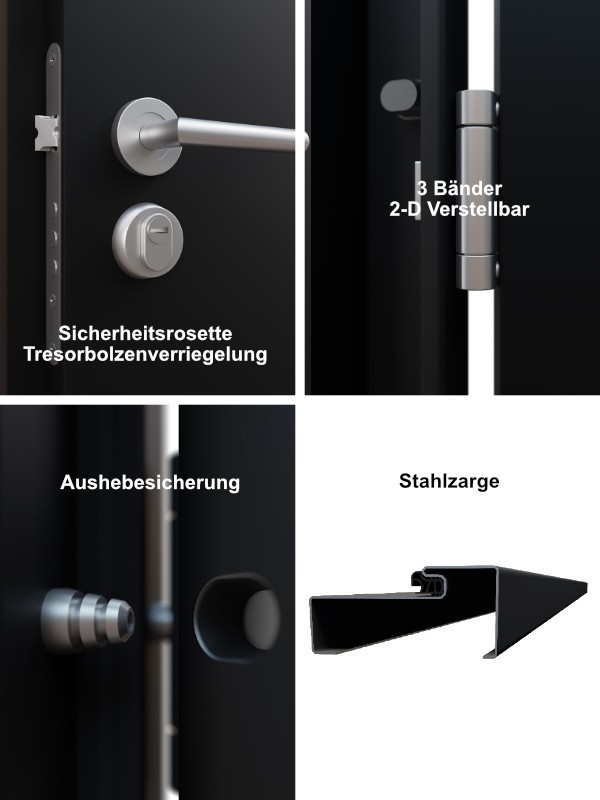 FM Stahl-Nebeneingangstür NBT 56 | Modell NBT500 Bild 2