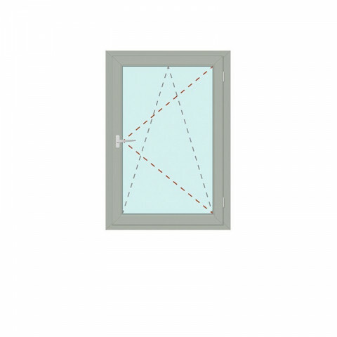 Fenster einflügelig Dreh/Kipp rechts - bluEvolution 82