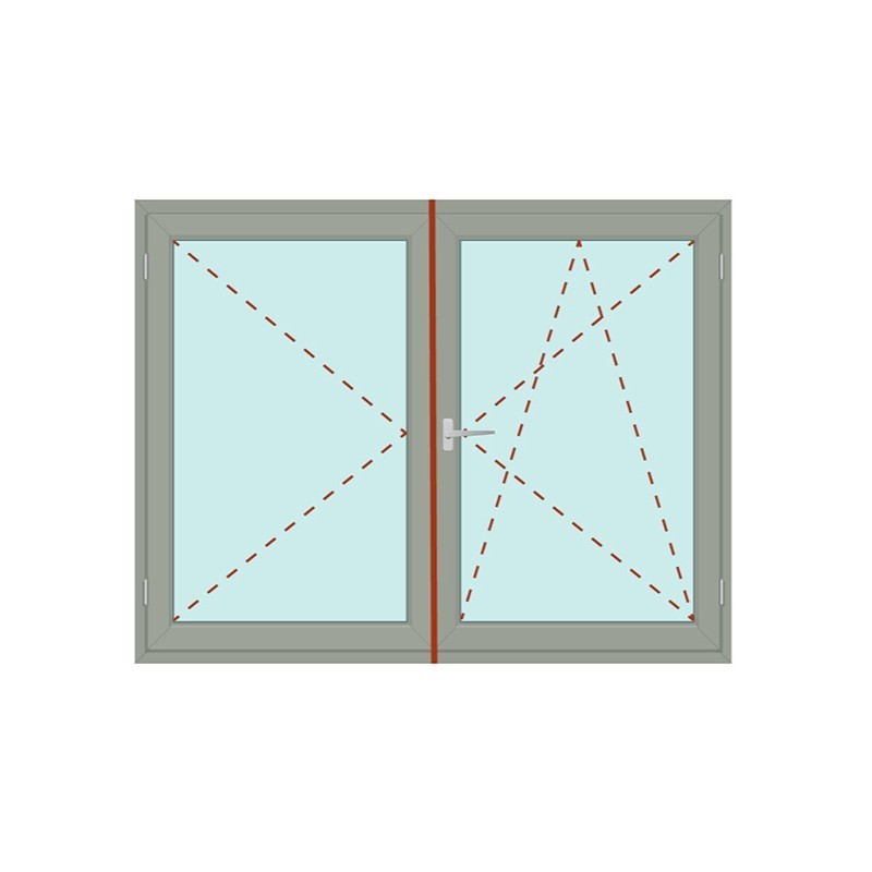 Kunststoff Fenster | IDEAL 4000 | 2-flg. | Dreh / Dreh-Kipp | mit Stulp Bild 1