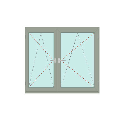 Kunststoff Fenster | IDEAL 4000 | 2-flg. | Dreh/Kipp | asymmetrisch links