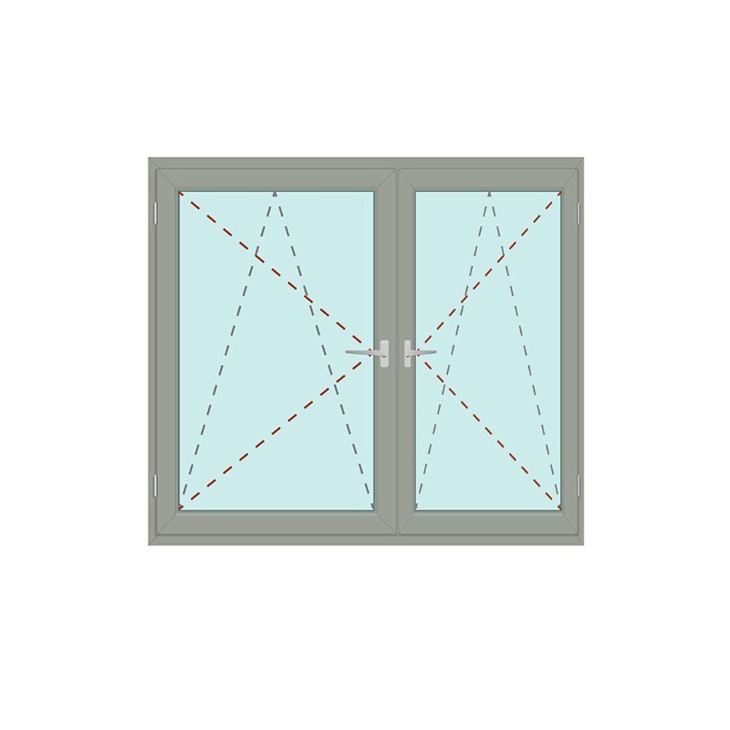Kunststoff Fenster | IDEAL 4000 | 2-flg. | Dreh/Kipp | asymmetrisch rechts Bild 1