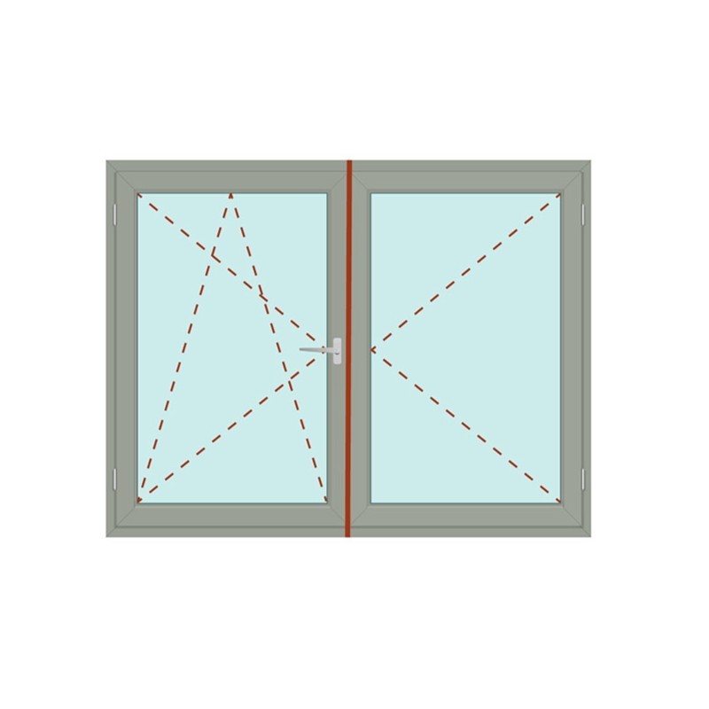 Kunststoff Fenster | IDEAL 4000 | 2-flg. | Dreh-Kipp / Dreh | mit Stulp Bild 1