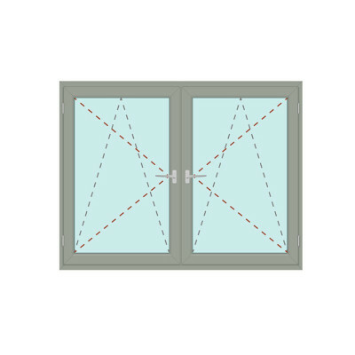 Kunststoff Fenster | IDEAL 4000 | 2-flg. | Dreh-Kipp / Dreh-Kipp