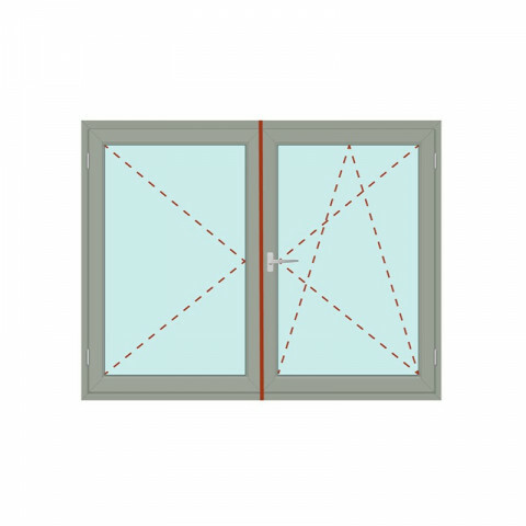 Kunststoff Fenster | System 70/3S | 2-flg. | Dreh / Dreh-Kipp | mit Stulp