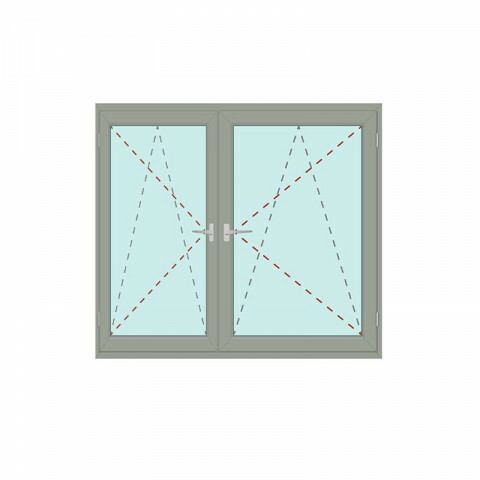 Kunststoff Fenster | System 70/3S | 2-flg. | Dreh/Kipp | asymmetrisch links