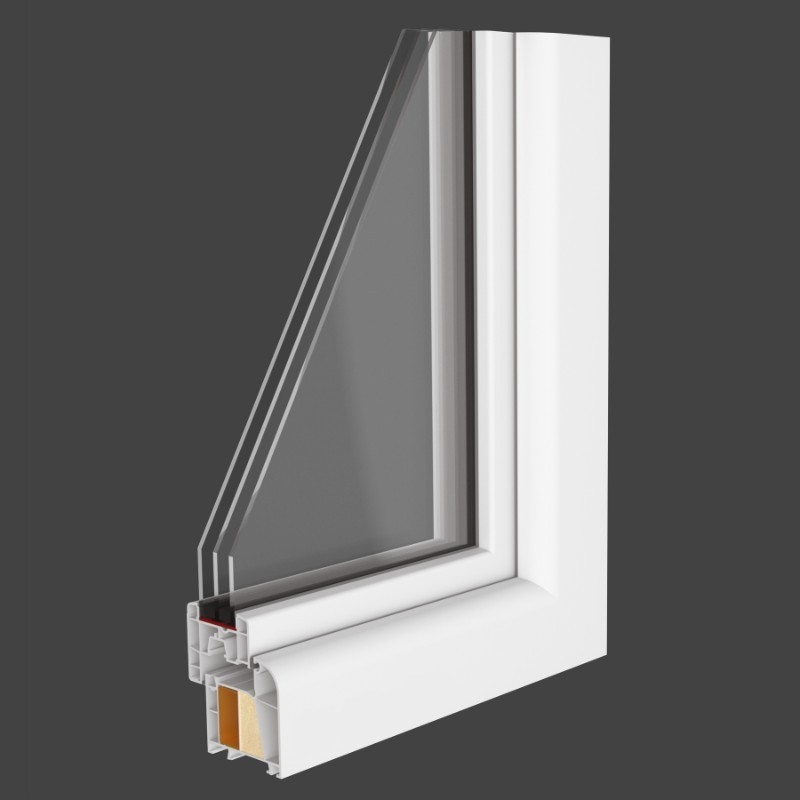 Kunststoff Fenster | System 76/3S | 2-flg. | Dreh/Kipp | asymmetrisch links Bild 2