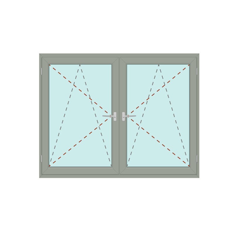 Kunststoff Fenster | System 76/3S | 2-flg. | Dreh-Kipp / Dreh-Kipp Bild 1