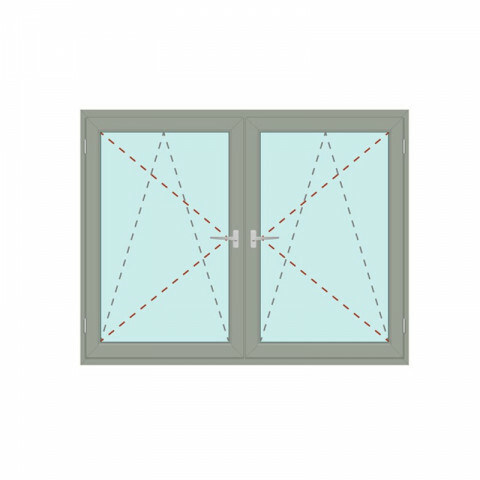 Kunststoff Fenster | System 76/3S | 2-flg. | Dreh-Kipp / Dreh-Kipp