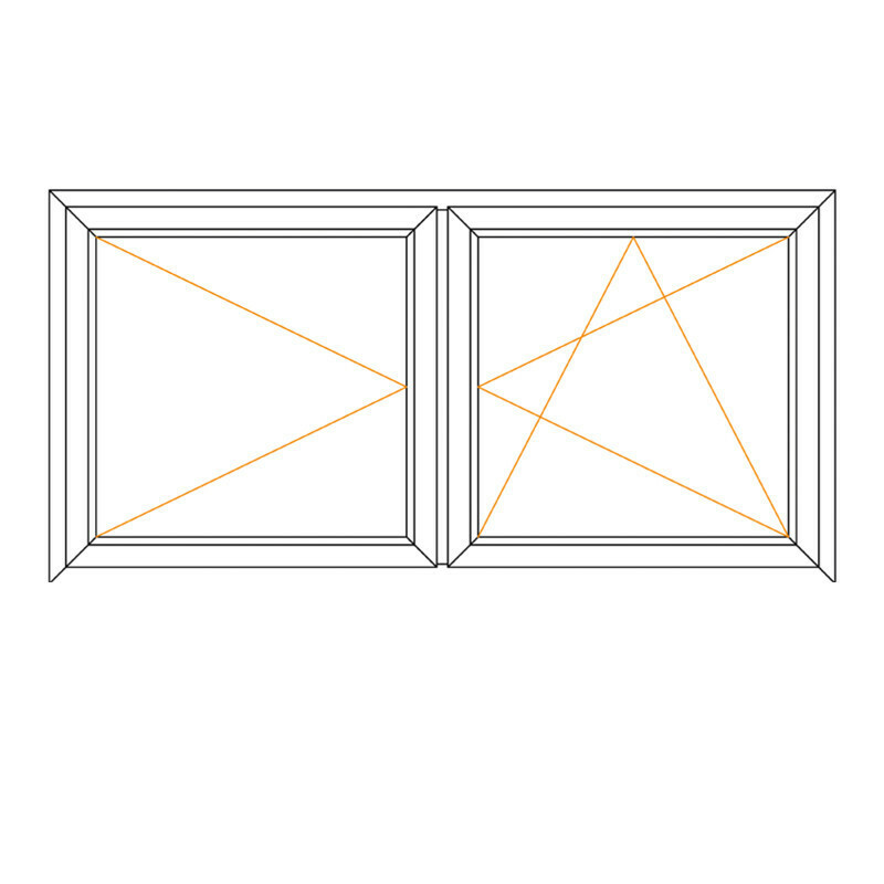 Mehrzweckfenster zweiflügelig mit Stulp Dreh + Dreh/Kipp - JM Meeth 60 Bild 1