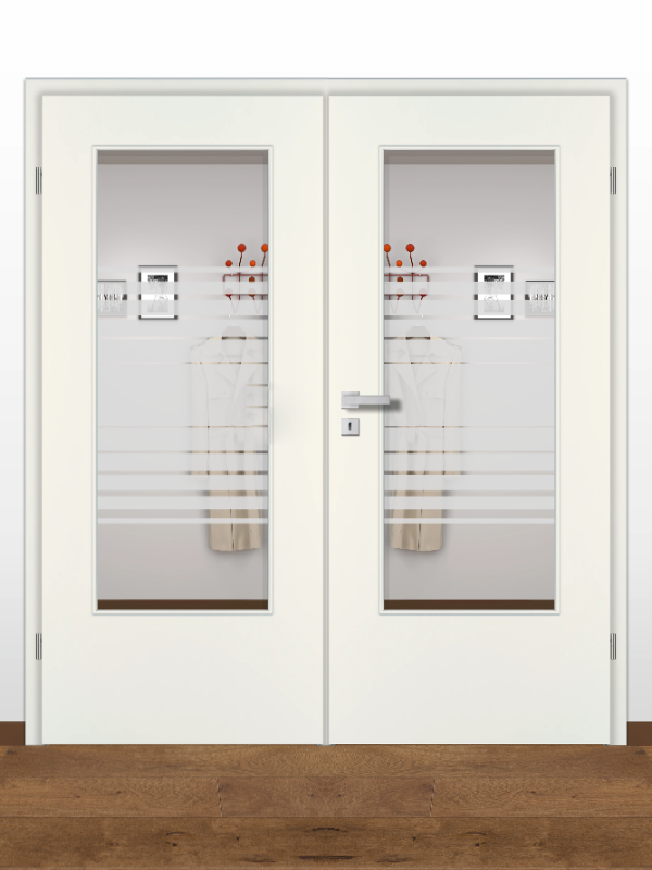 Produktbilder Prüm CPL-Doppeltür mit Lichtausschnitt | Esche Weiß