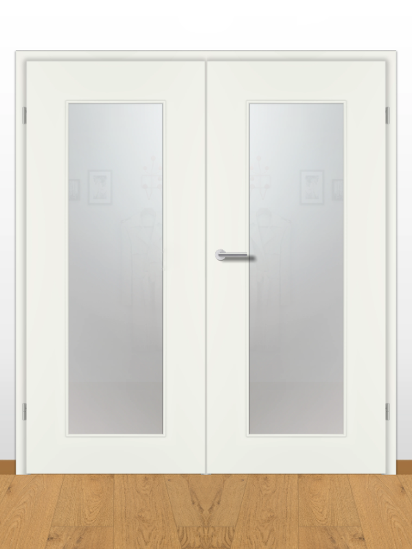 Produktbilder Prüm CPL-Doppeltür mit Lichtausschnitt | Weiß RAL 9010