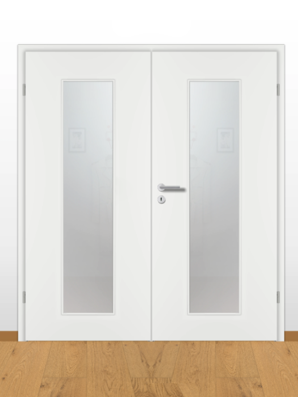Produktbilder Prüm CPL-Doppeltür mit Lichtausschnitt | Weißlack RAL 9016