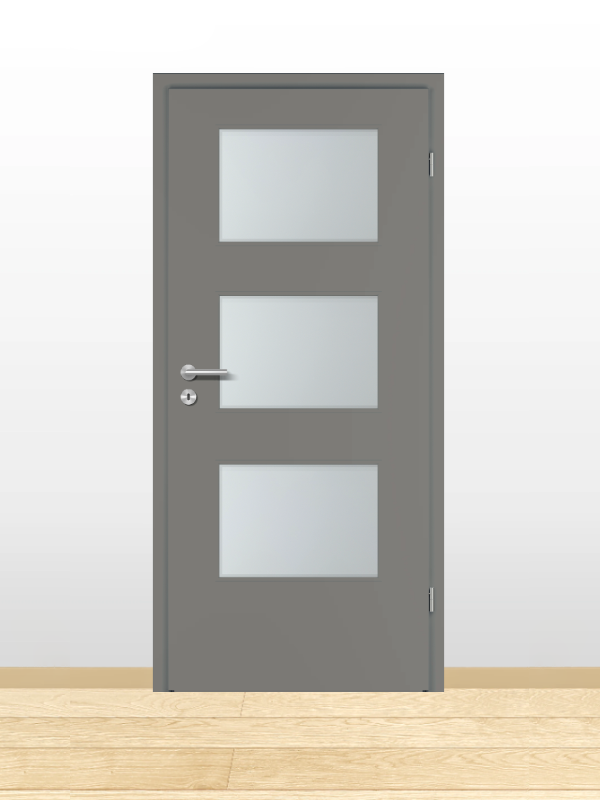 Prüm CPL-Holzglastür LA7 | Staubgrau Bild 1