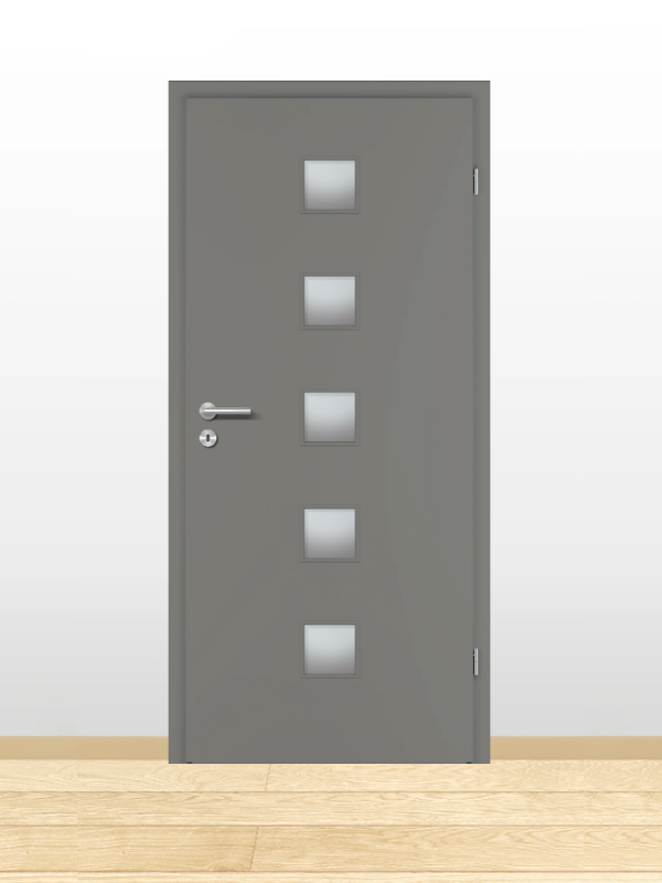 Prüm CPL-Holzglastür LA9 | Staubgrau Bild 1