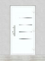 Ryterna Aluminium Haustür | RD 65 | Model 108 | 110 x 210 cm | Weiß | Rechts nach Außen öffnend Bild 1