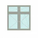 Senkrechtes Fenster Dreh + Dreh/Kipp + Dreh + Dreh/Kipp - IDEAL 8000 Bild 1