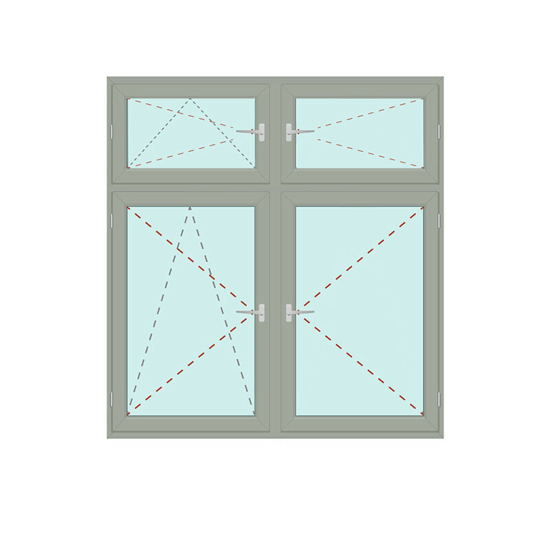 Senkrechtes Fenster Dreh/Kipp + Dreh + Dreh/Kipp + Dreh - IDEAL 4000 Bild 1