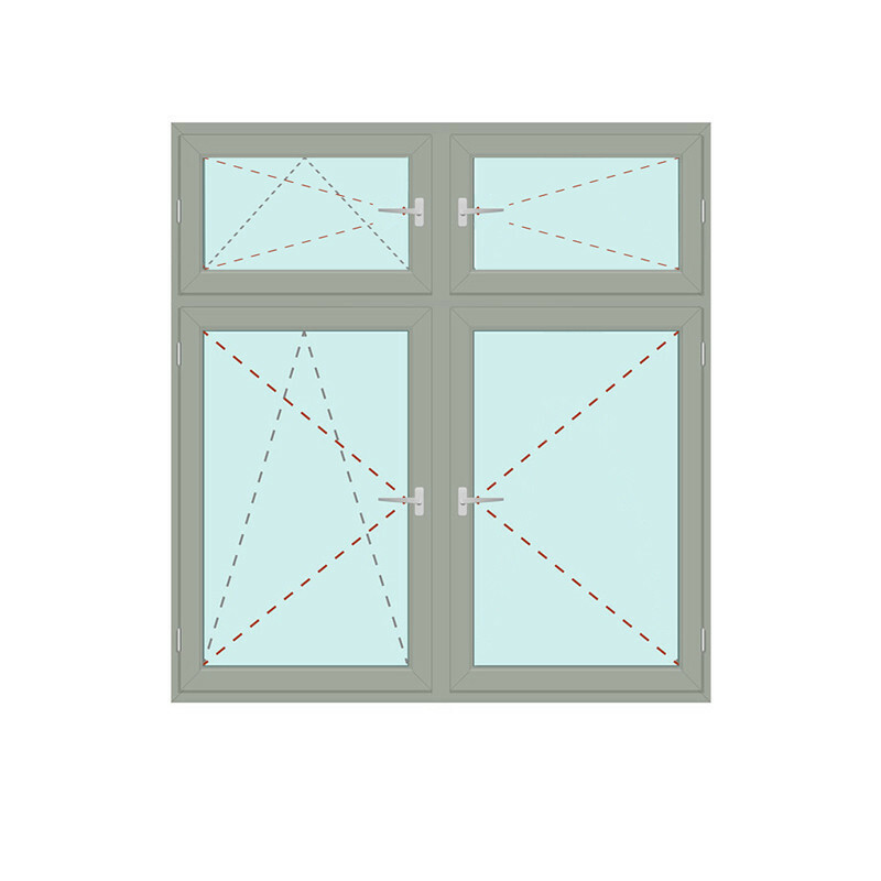 Senkrechtes Fenster Dreh/Kipp + Dreh + Dreh/Kipp + Dreh - IDEAL 5000 Bild 1