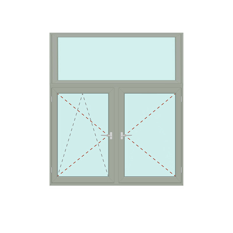 Senkrechtes Fenster Fix im Flügel + Dreh/Kipp + Dreh - IDEAL 4000 Bild 1