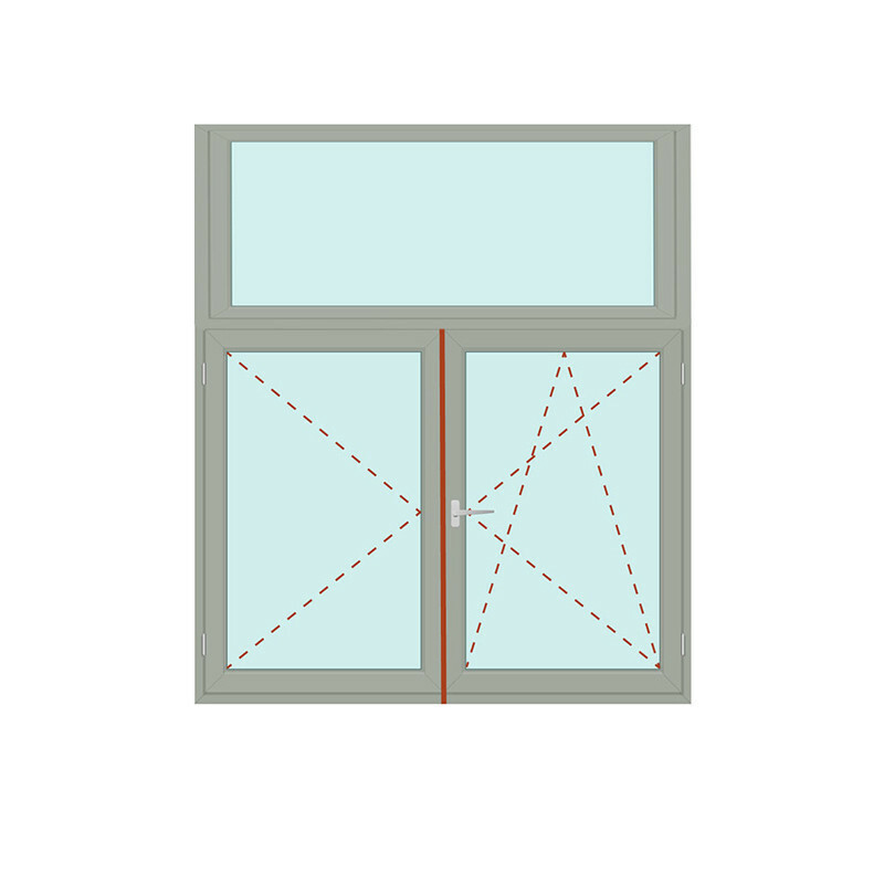 Senkrechtes Fenster Fix im Flügel + Stulp/rechts - IDEAL 4000 Bild 1