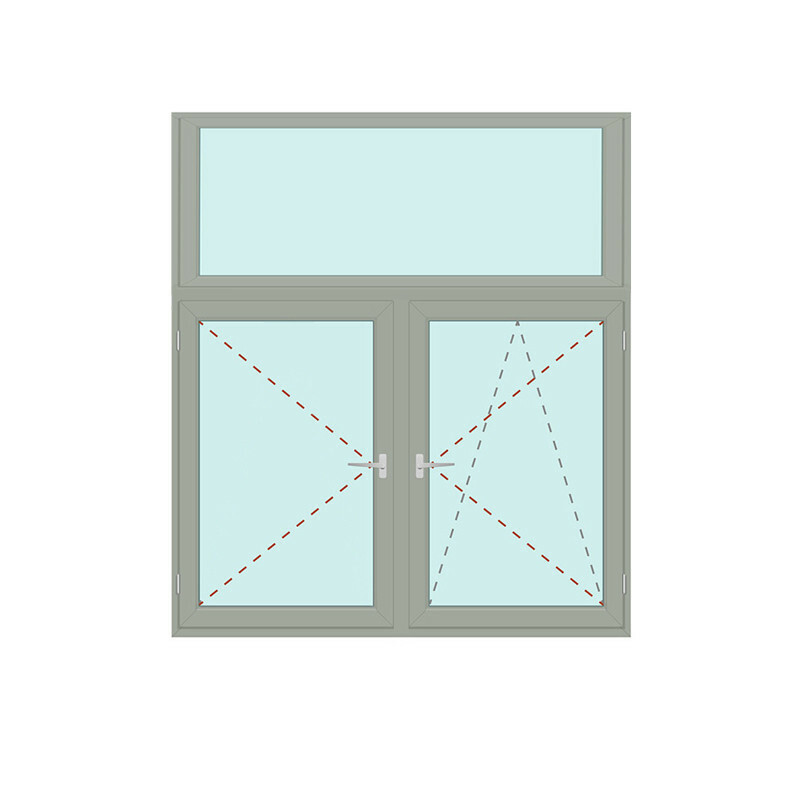 Produktbilder Senkrechtes Fenster Fix im Flügel + Dreh + Dreh/Kipp - bluEvolution 82