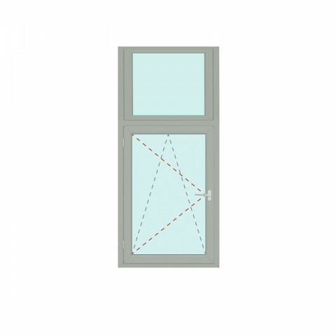 Senkrechtes Fenster Fix im Flügel + Dreh/Kipp links - bluEvolution 82