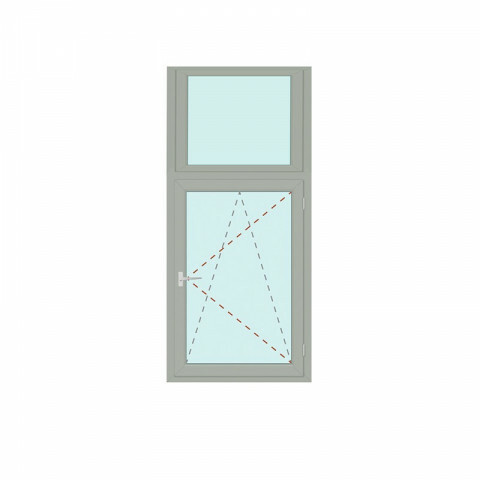 Senkrechtes Fenster Fix im Flügel + Dreh/Kipp rechts - IDEAL 4000