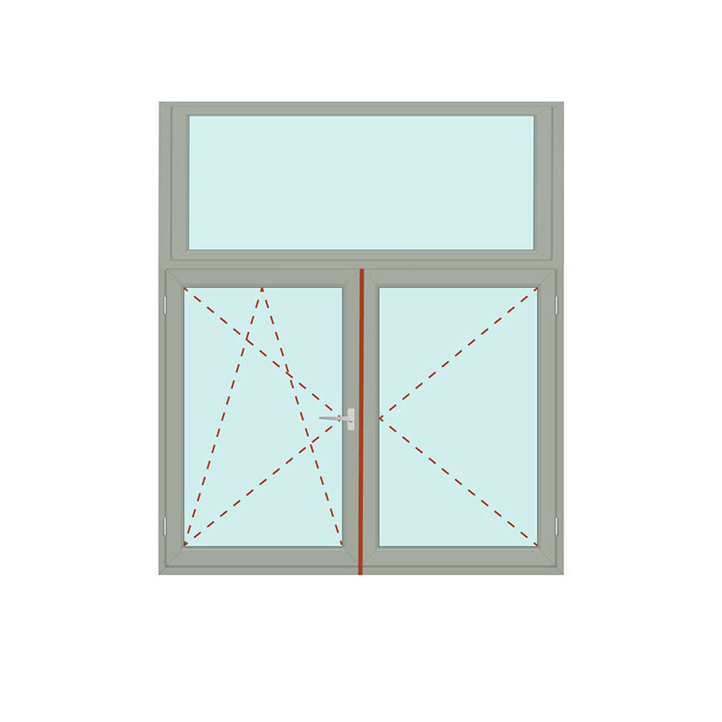 Senkrechtes Fenster Fix im Flügel + Stulp/links - Energeto 8000 Bild 1