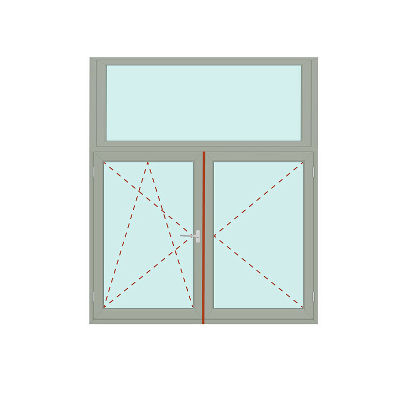 Produktbilder Senkrechtes Fenster Fix im Flügel + Stulp/links - bluEvolution 82