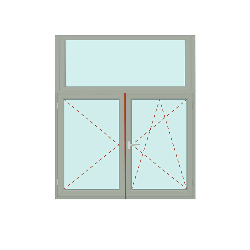 Produktbilder Senkrechtes Fenster Fix im Flügel + Stulp/rechts - IDEAL 4000