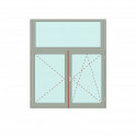 Senkrechtes Fenster Fix im Flügel + Stulp/rechts - bluEvolution 82 Bild 1