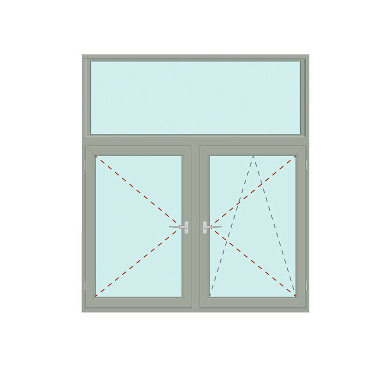 Senkrechtes Fenster Fix im Rahmen + Dreh + Dreh/Kipp - Energeto 8000 Bild 1
