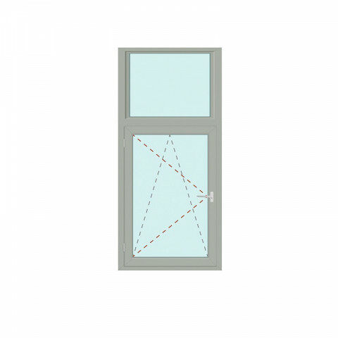 Senkrechtes Fenster Fix im Rahmen + Dreh/Kipp links - IDEAL 5000