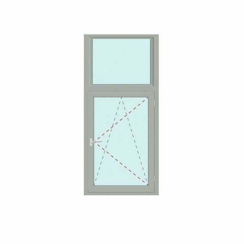 Senkrechtes Fenster Fix im Rahmen + Dreh/Kipp rechts - S 8000