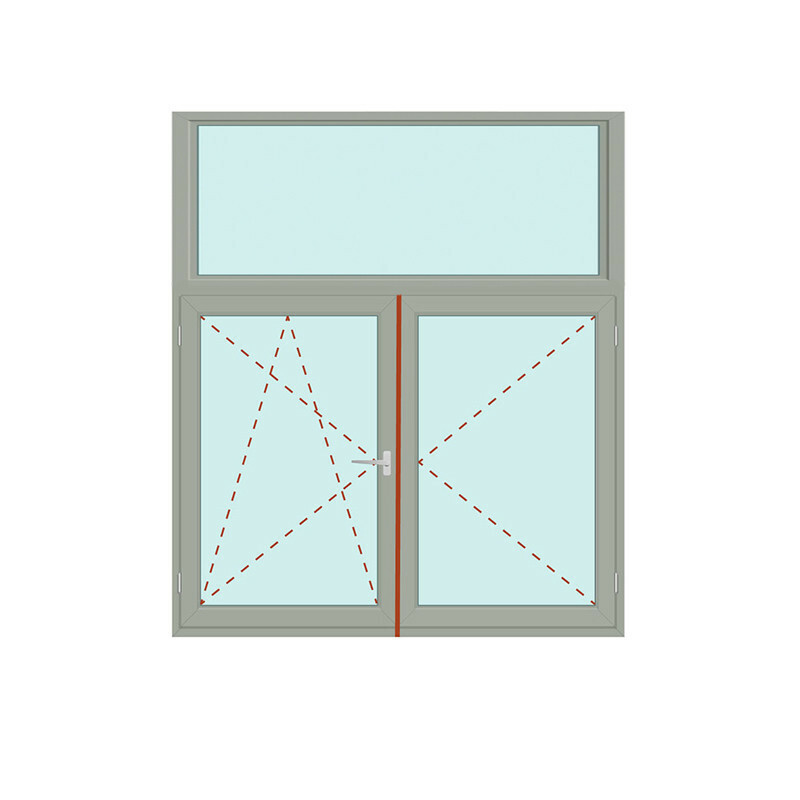 Senkrechtes Fenster Fix im Rahmen + Stulp/links - IDEAL 5000 Bild 1