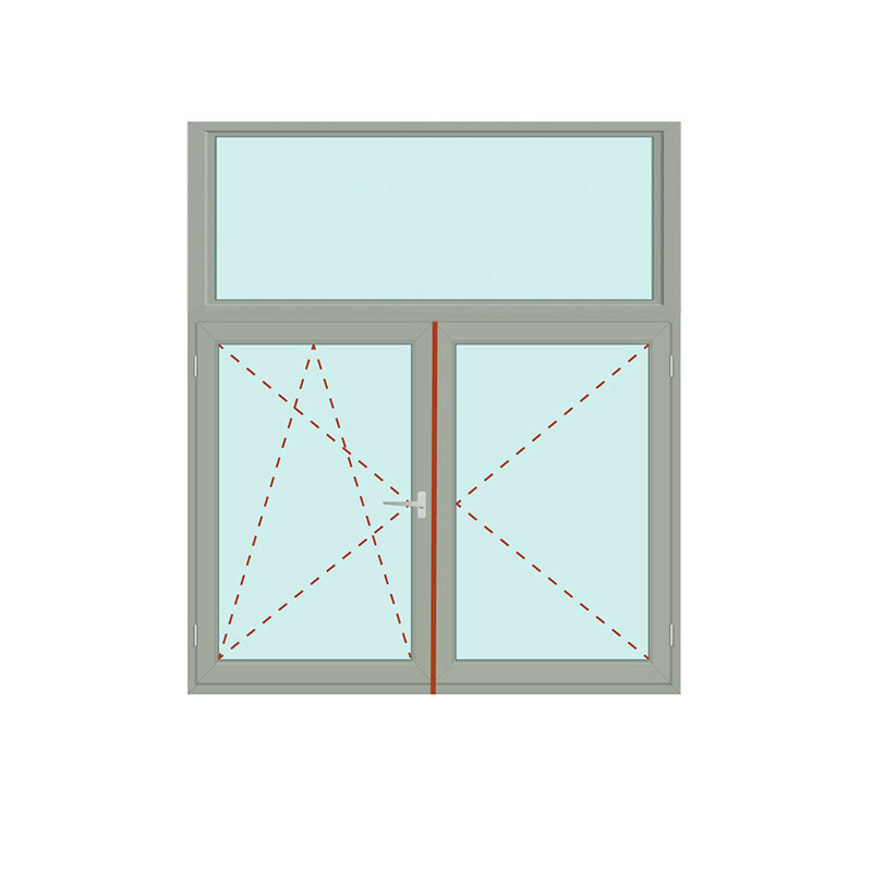 Produktbilder Senkrechtes Fenster Fix im Rahmen + Stulp/links - S 8000