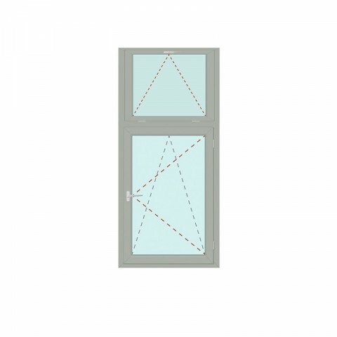 Senkrechtes Fenster Kipp + Dreh/Kipp rechts - bluEvolution 82