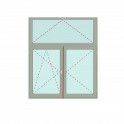 Senkrechtes Fenster Kipp mit Stulp + Dreh/Kipp + Dreh - IDEAL 8000 Bild 1