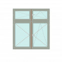 Senkrechtes Fenster mit Stulp + Dreh + Dreh/Kipp - S 8000 Bild 1