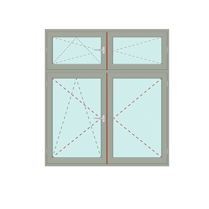 Senkrechtes Fenster mit Stulp + Dreh/Kipp + Dreh - IDEAL 5000 Bild 1