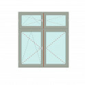 Senkrechtes Fenster mit Stulp + Dreh/Kipp + Dreh - bluEvolution 82 Bild 1