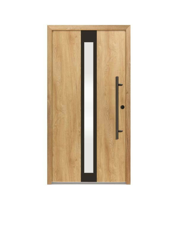 Splendoor Passivdoor Premium B01 Stahl-Aluminium Haustür | Energiesparmodell | Blackline Bild 1