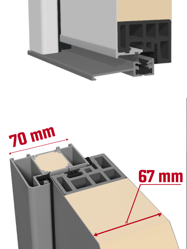 Splendoor Passivdoor Premium B03 Stahl-Aluminium Haustür | Energiesparmodell Bild 5