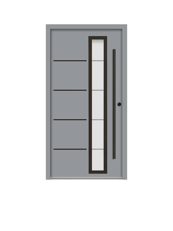 Splendoor Passivdoor Premium B06 Stahl-Aluminium Haustür | Energiesparmodell | Blackline Bild 1