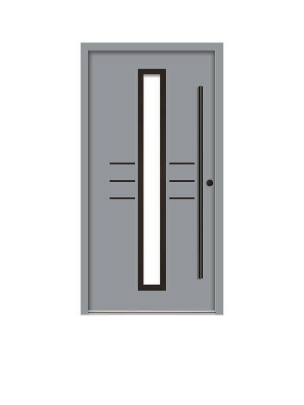 Splendoor Passivdoor Premium B07 Stahl-Aluminium Haustür | Energiesparmodell | Blackline Bild 1