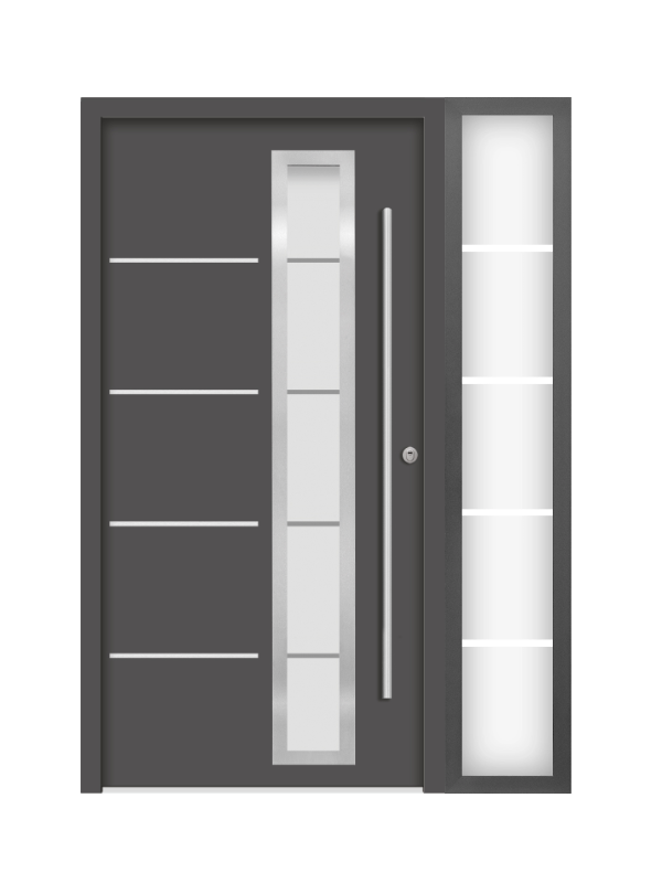 Splendoor Passivdoor Premium Stahl-Aluminium Haustür mit Seitenteil Bild 1